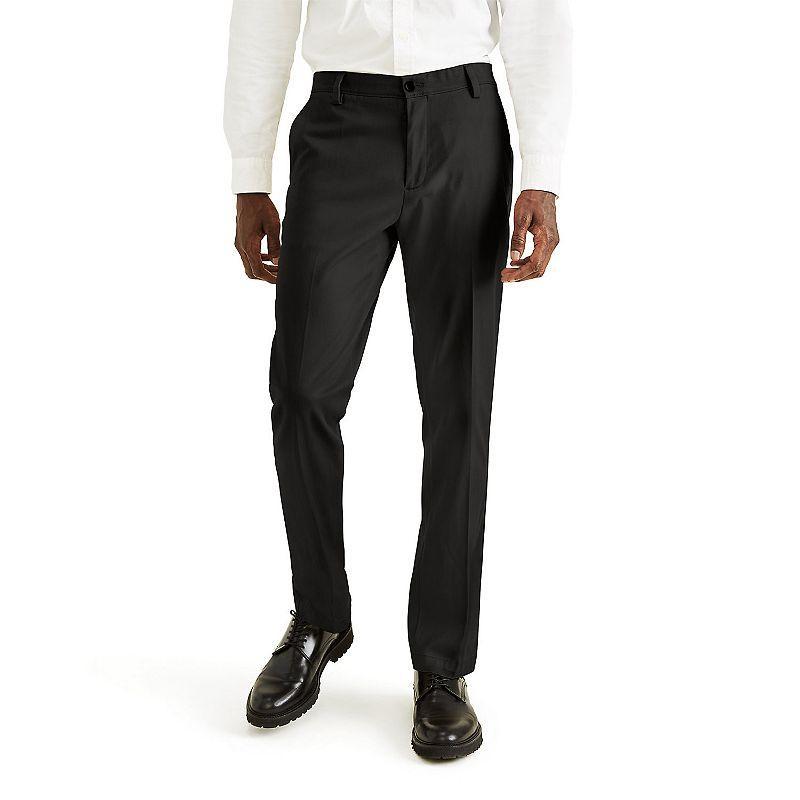 Men's Dockers® Stretch Easy Khaki Straight-Fit Flat-Front Pants, Size: 36X30, Black Product Image