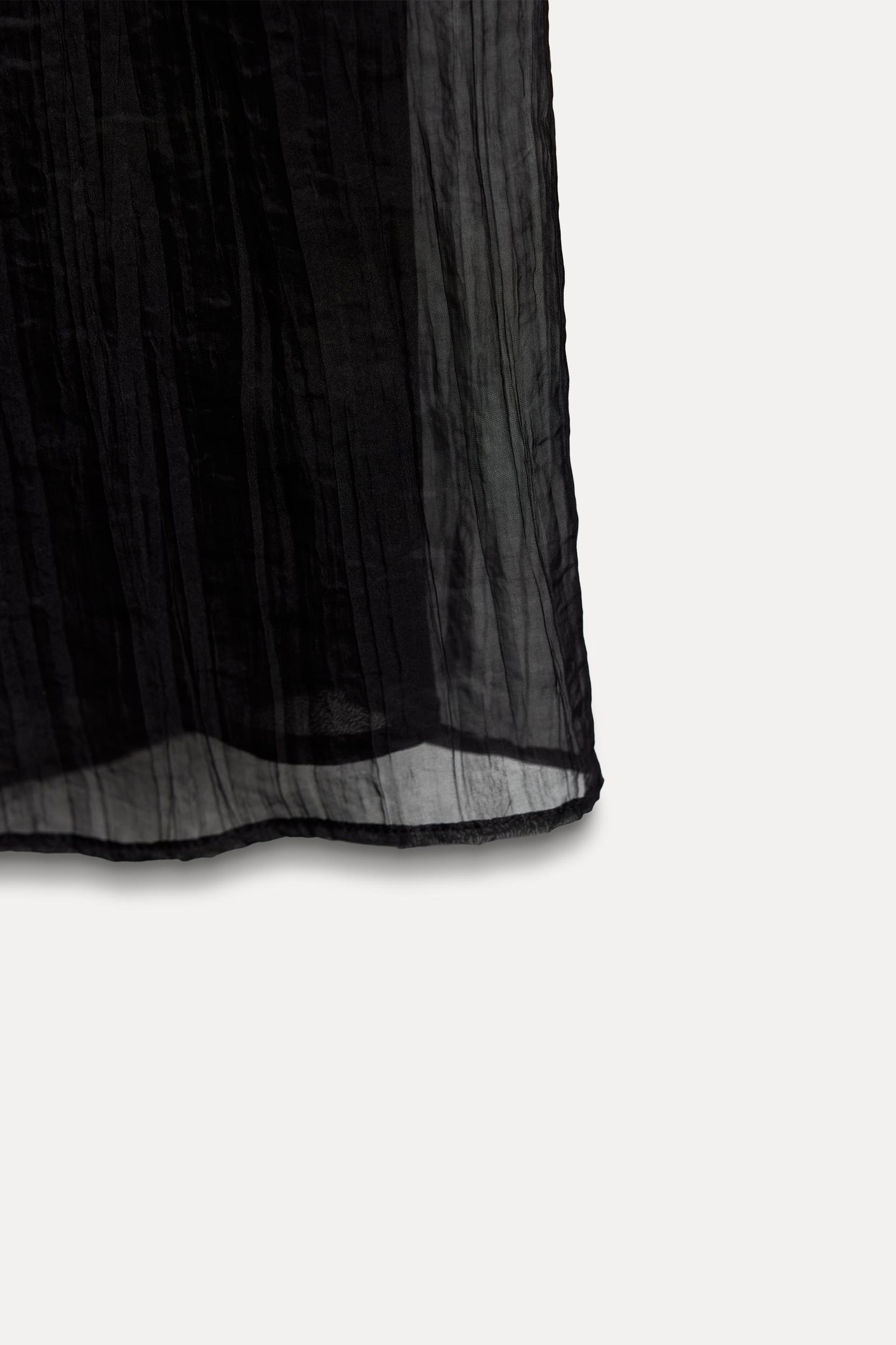 WRINKLED EFFECT MIDI SKIRT Product Image