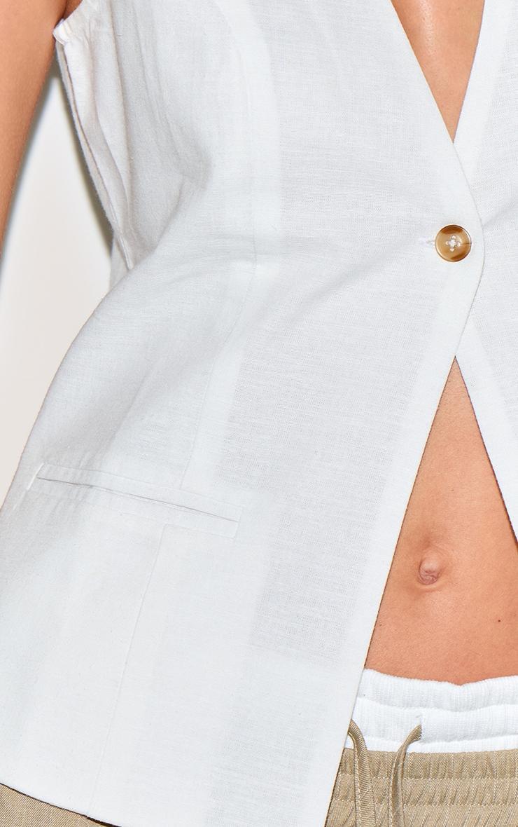 White Cotton Vest Product Image