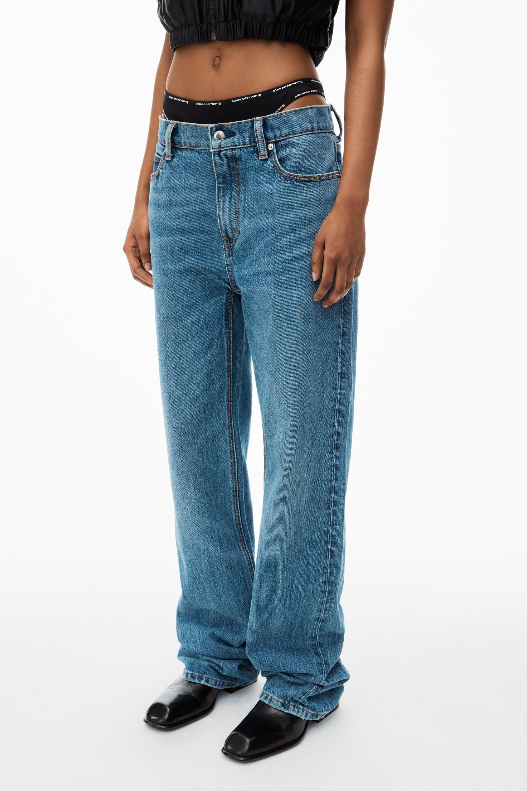 Mid-rise Jeans With Pre-styled Logo Brief Product Image