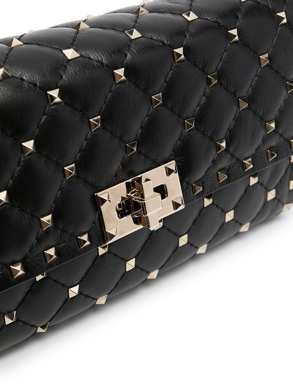 Rockstud Spike Shoulder Bag In Black Product Image