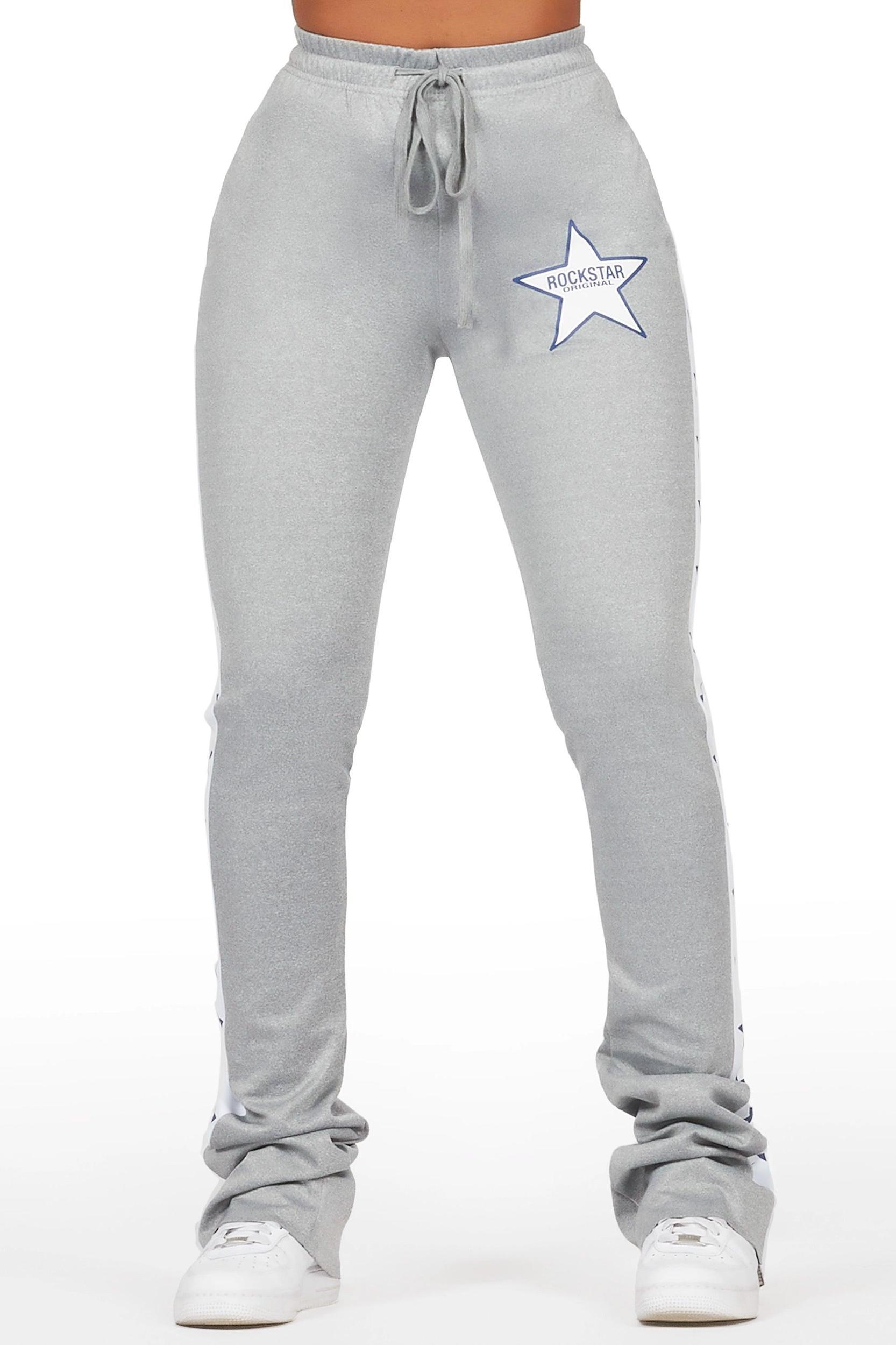 Kevona Heather Grey Super Stacked Track Pant Female Product Image