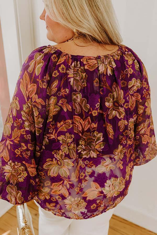 Vineyard Charm Floral Top Curves Product Image