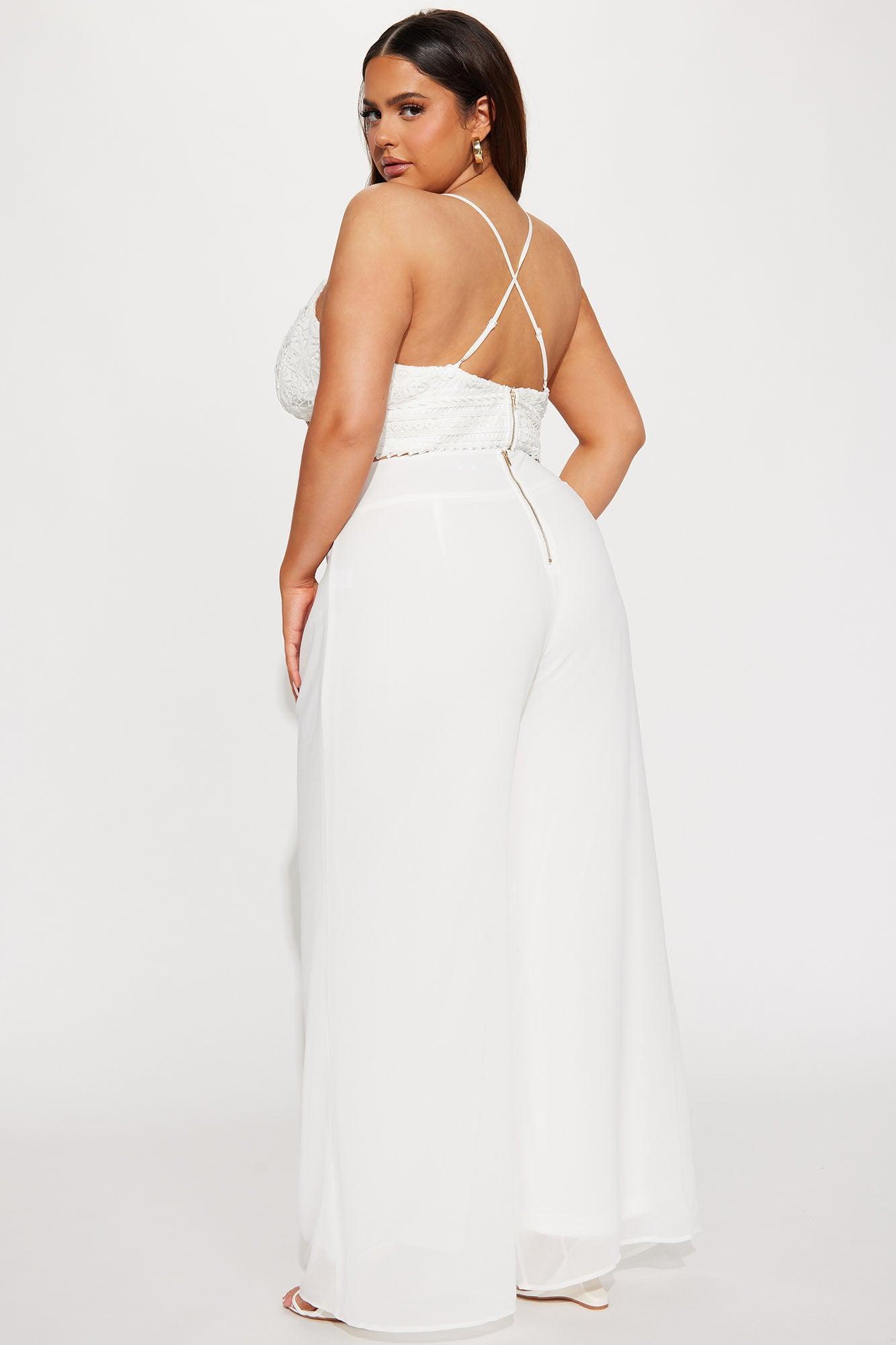 Here To Stay Pant Set - White Product Image