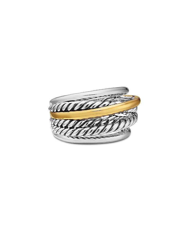 Crossover Narrow Ring with Silver/Gold Product Image