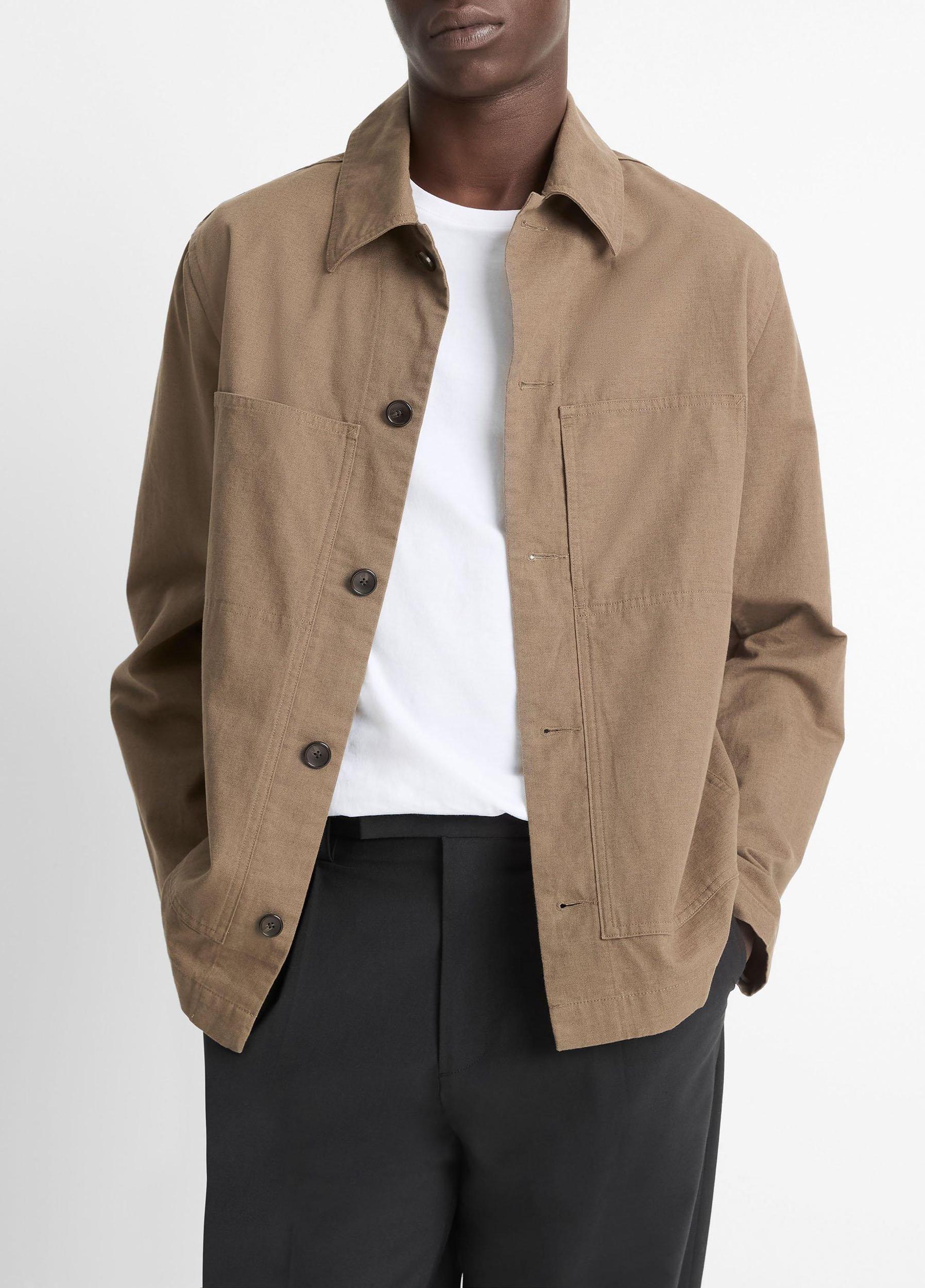 Cotton-Linen Utility Chore Jacket Product Image