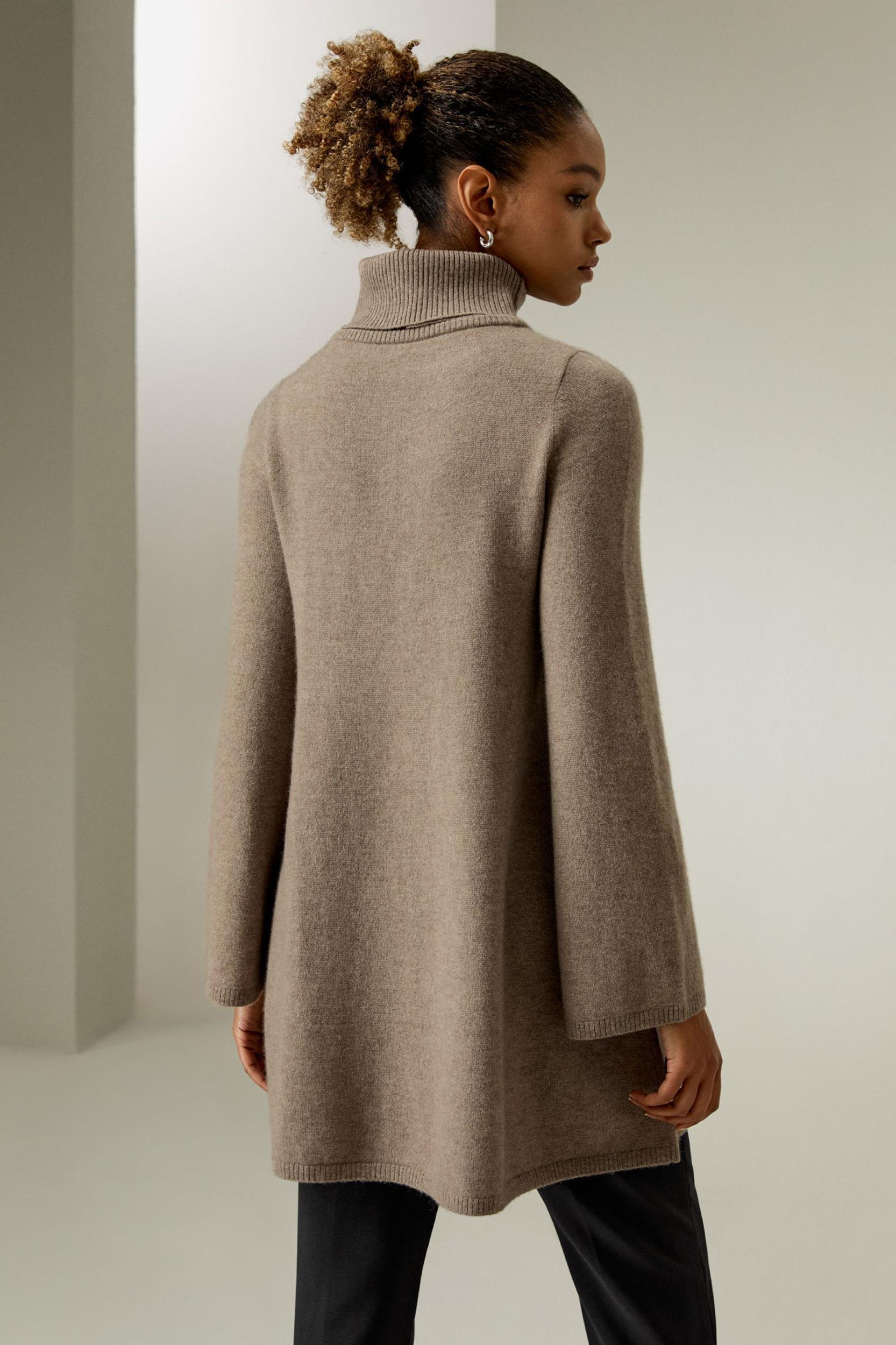 LILYSILK Long Cashmere Jumper Womens - Black Premium Cashmere - Comfortable A-Line Jumpers M Product Image