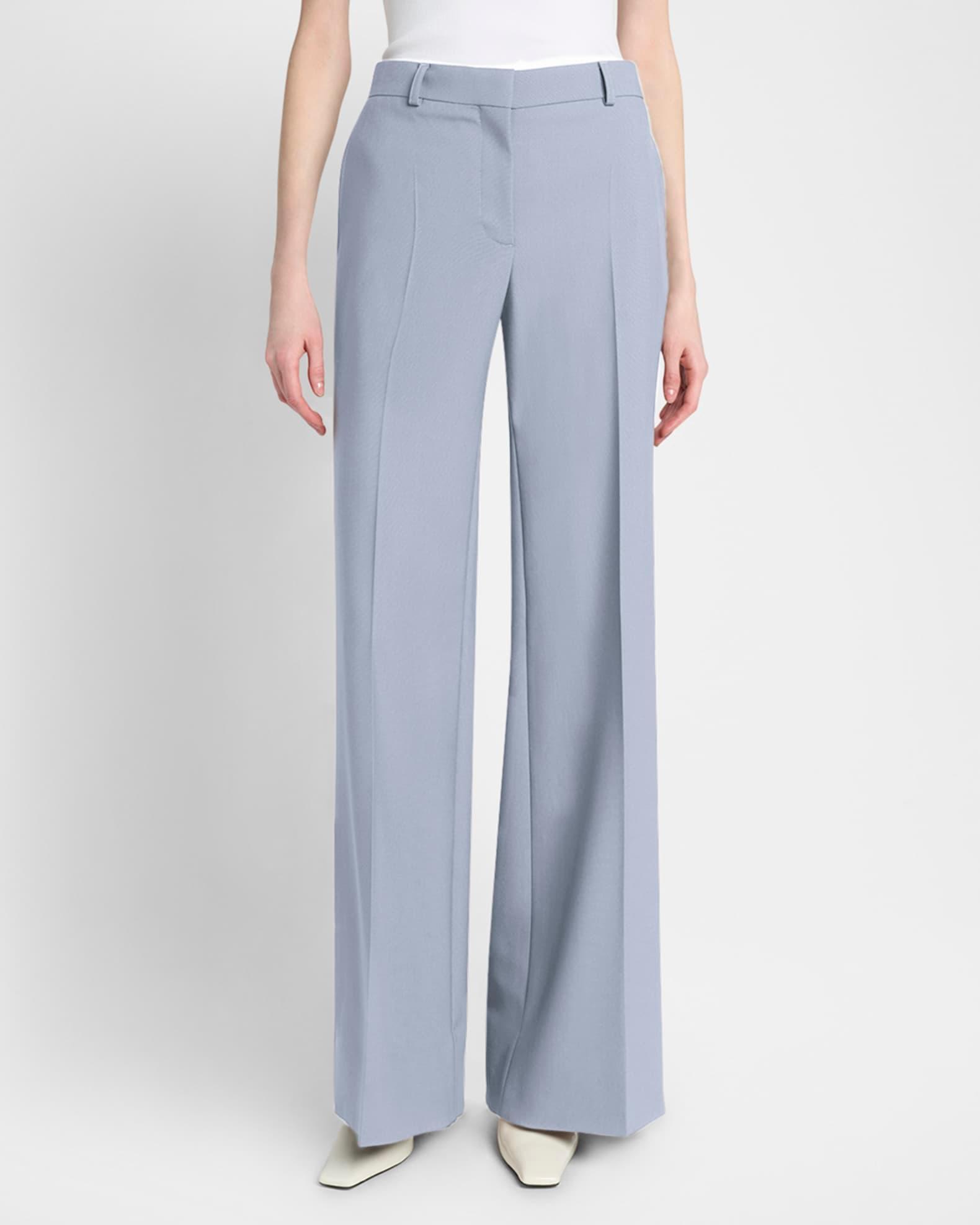 Flared Suiting Wool Trousers Product Image