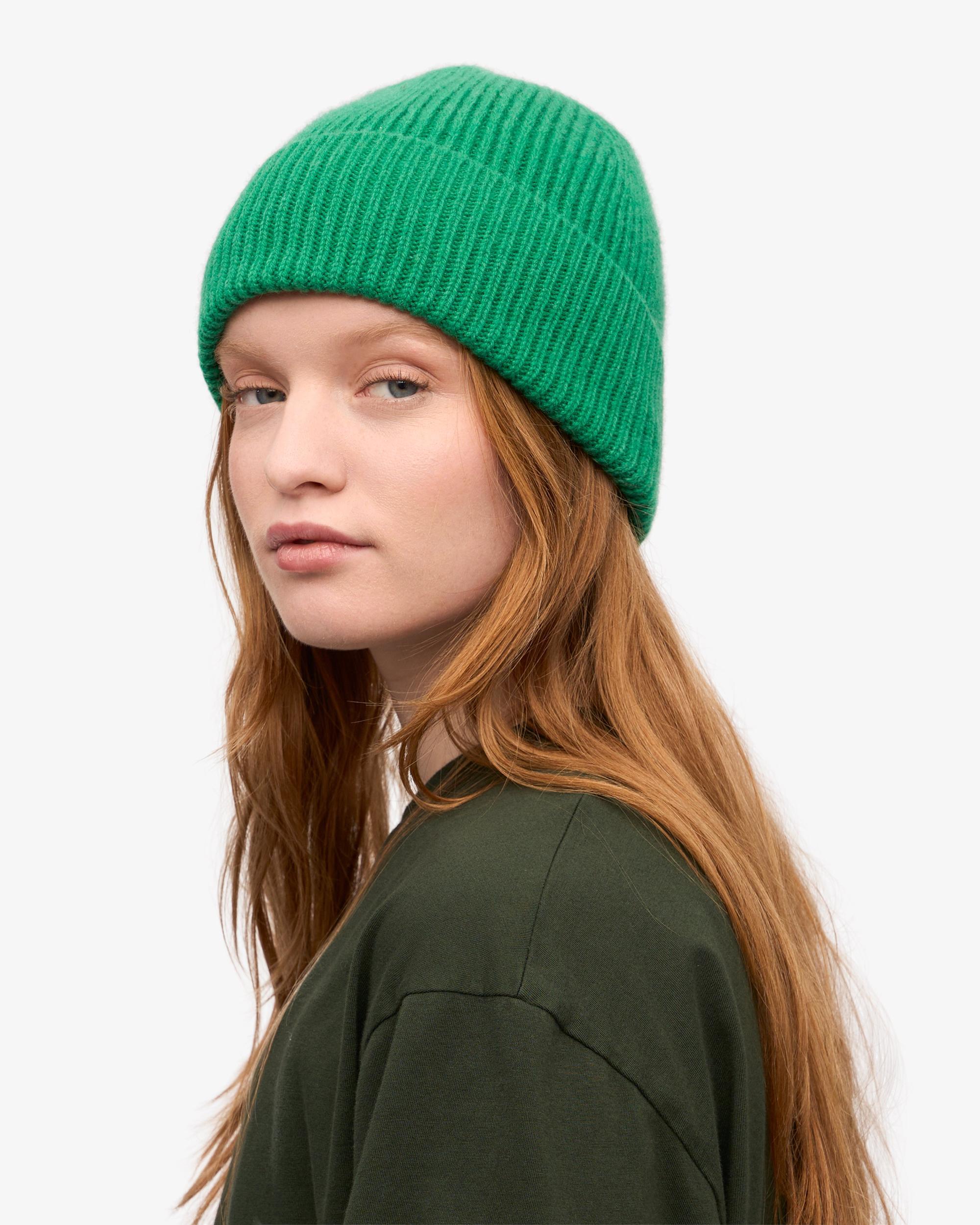 Merino Wool Beanie - Kelly Green Product Image