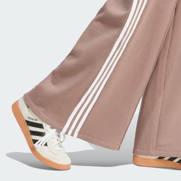 3-Stripes Loose French Terry Wide Leg Pants Product Image