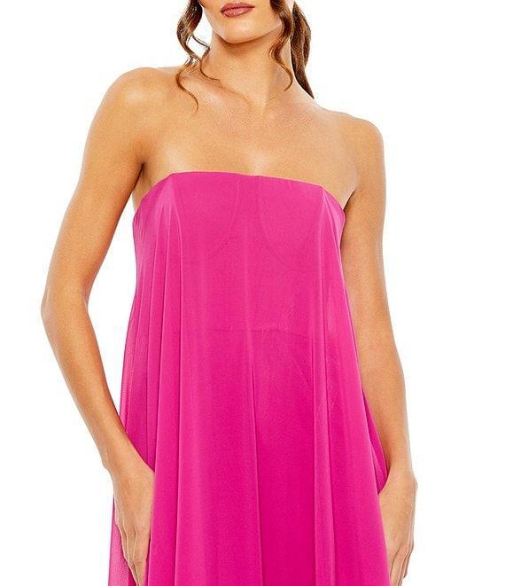 Mac Duggal Strapless Flare Feather Hem Gown Product Image