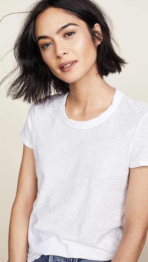 James Perse Sheer Slub Crew Neck Tee | Shopbop Product Image