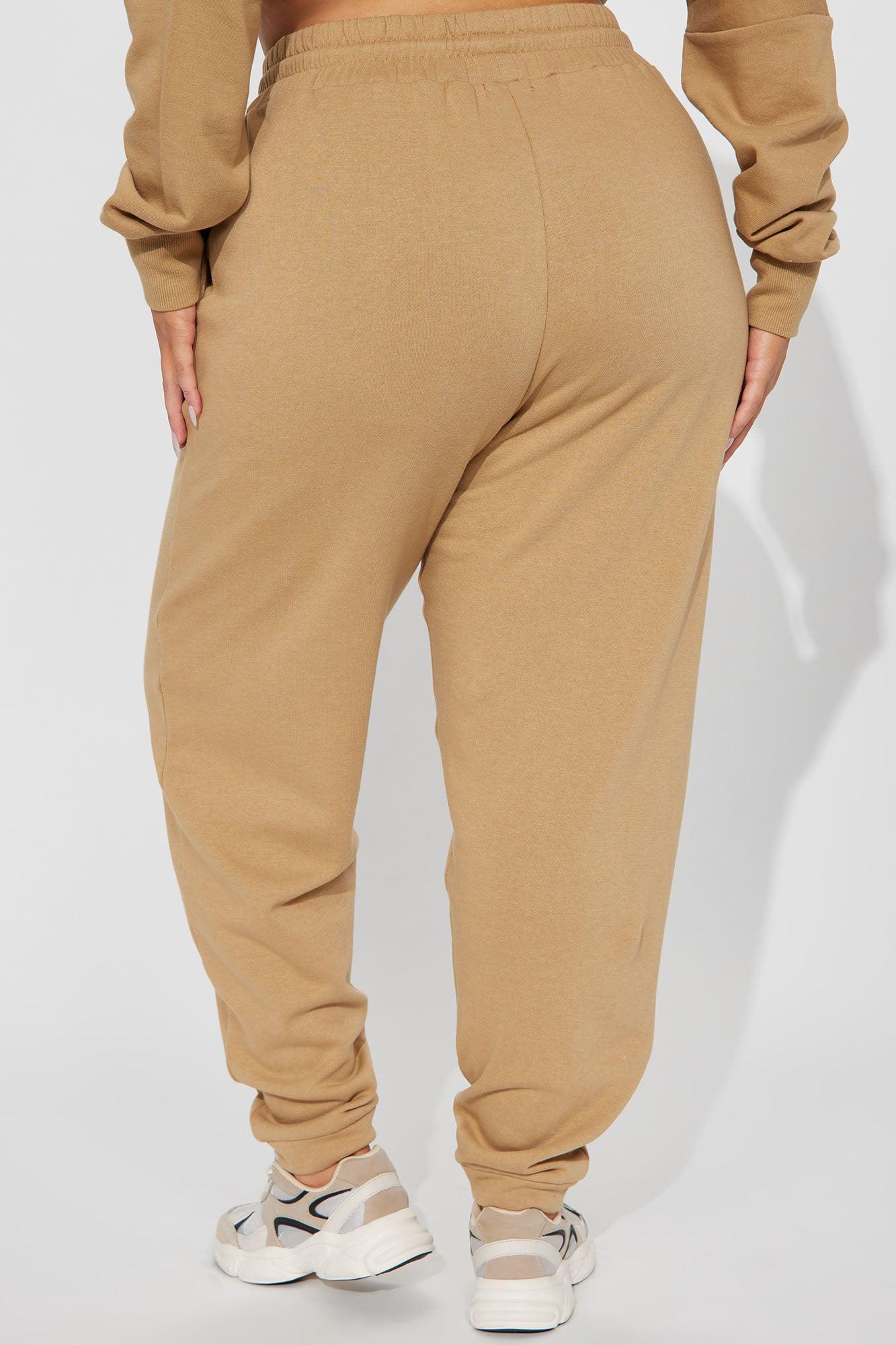 Unbothered Fleece Jogger - Tan Product Image