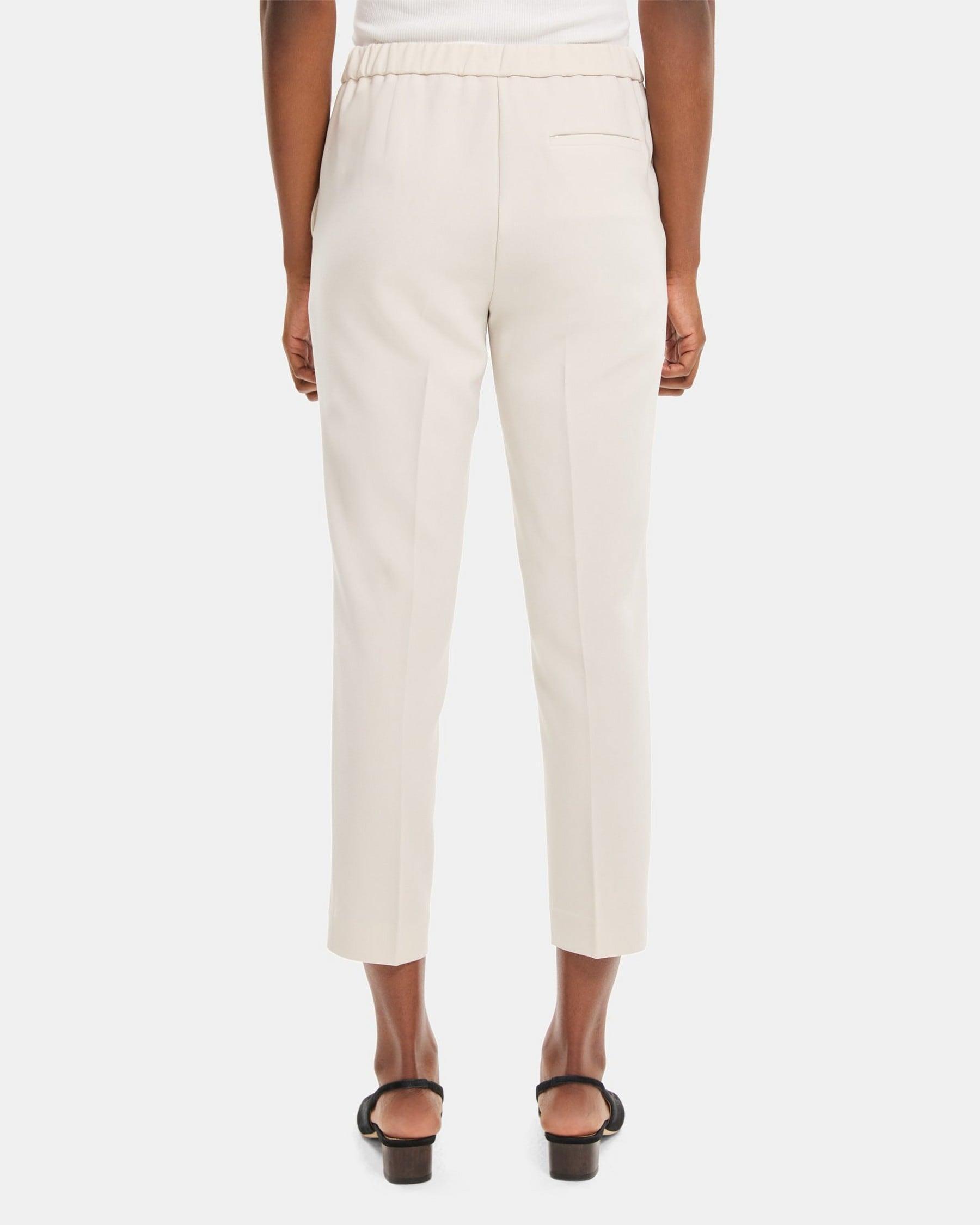 Cropped Slim Pull-On Pant in Crepe Product Image