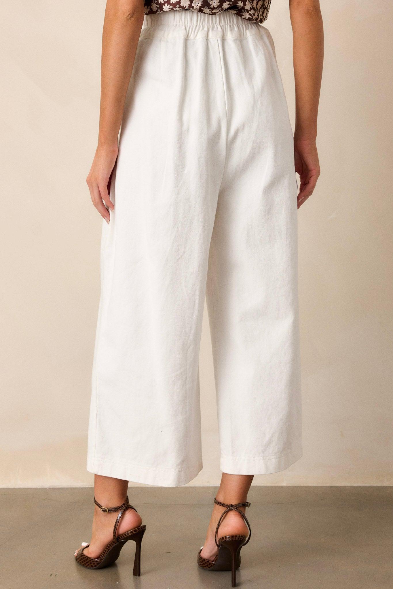 Coastal Comfort Cotton Ivory Pants Product Image