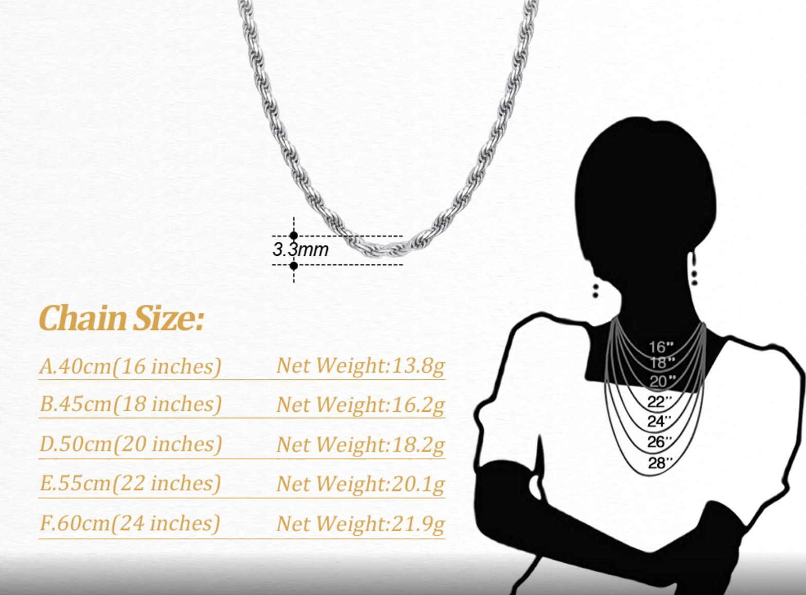 X Diamond Cut Rope Chain Gold Product Image