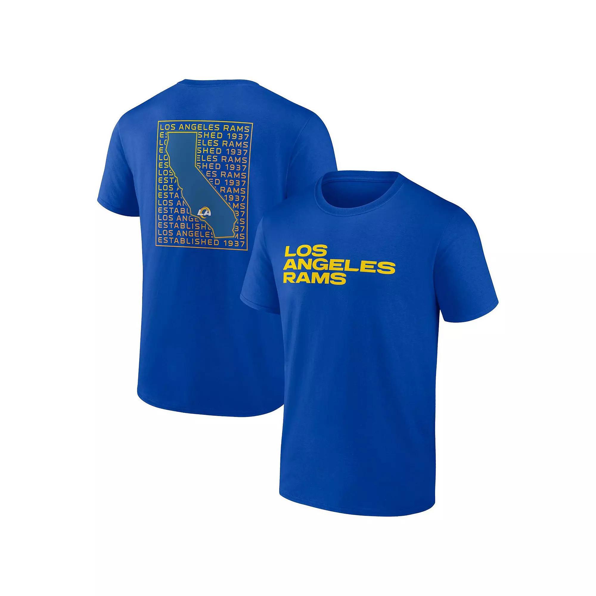 Men's Profile  Royal Los Angeles Rams Big & Tall Two-Sided T-Shirt, Size: 3XB, Blue Product Image