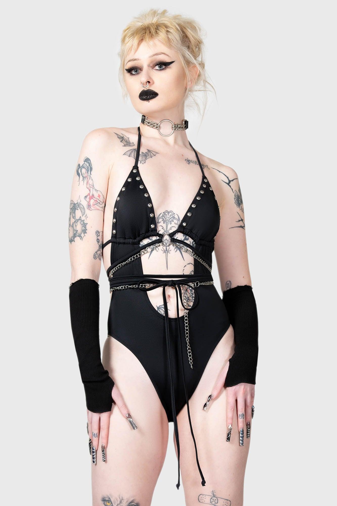 Black Hearted Swimsuit / Black / 83% Polyamide 17% Elastane Product Image