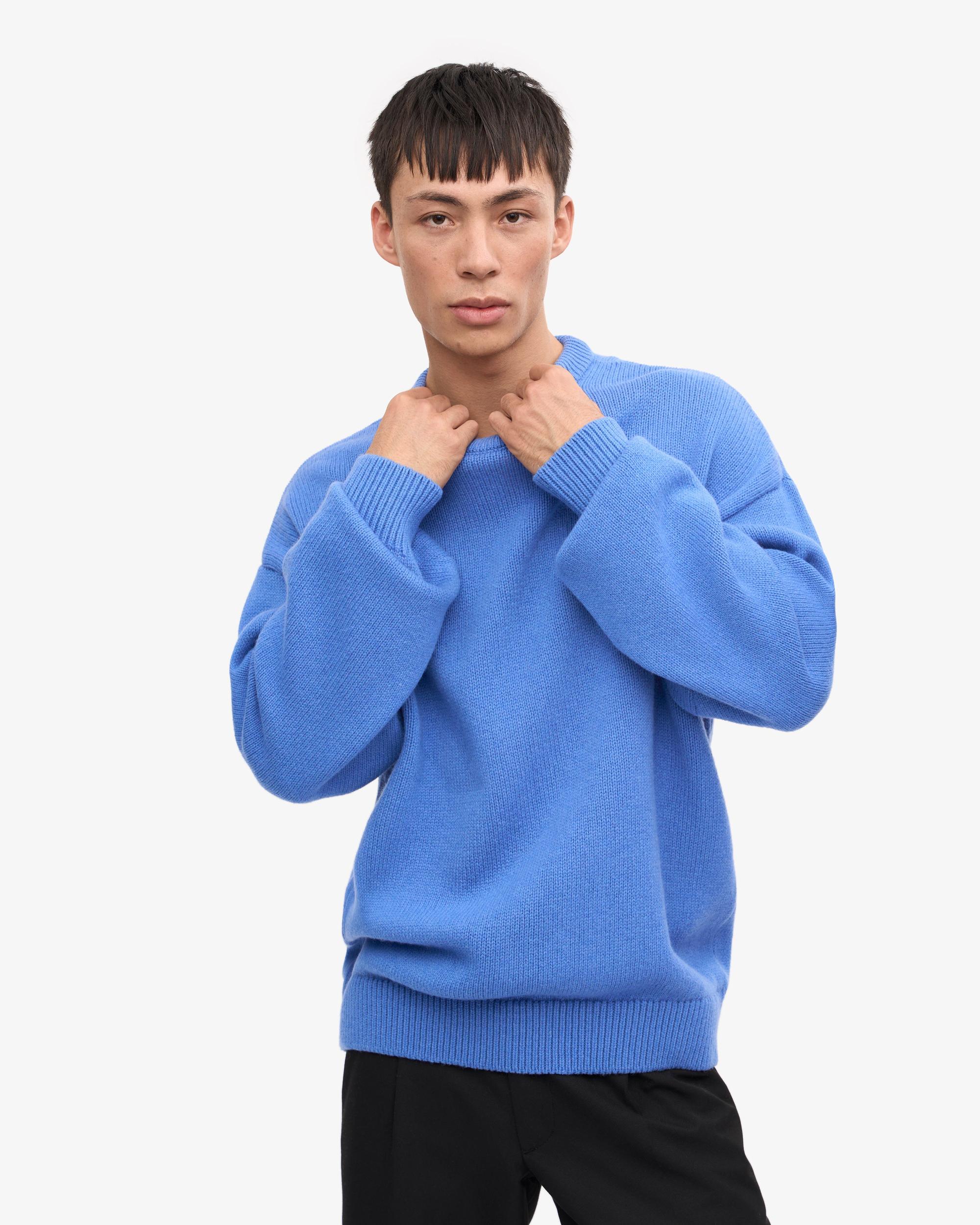 Oversized Merino Wool Crew - Magenta Blaze Product Image