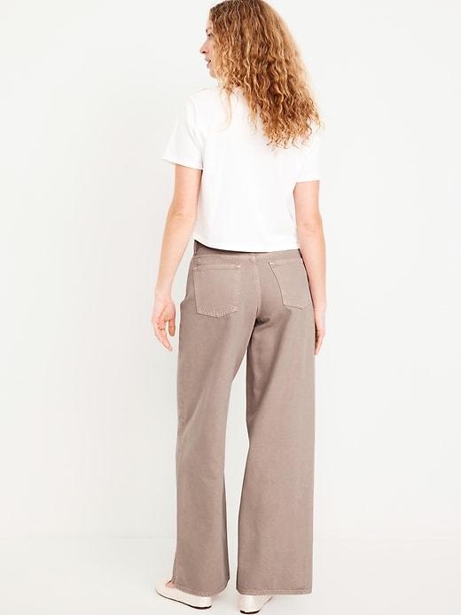 Mid-Rise Baggy Wide-Leg Jeans Product Image