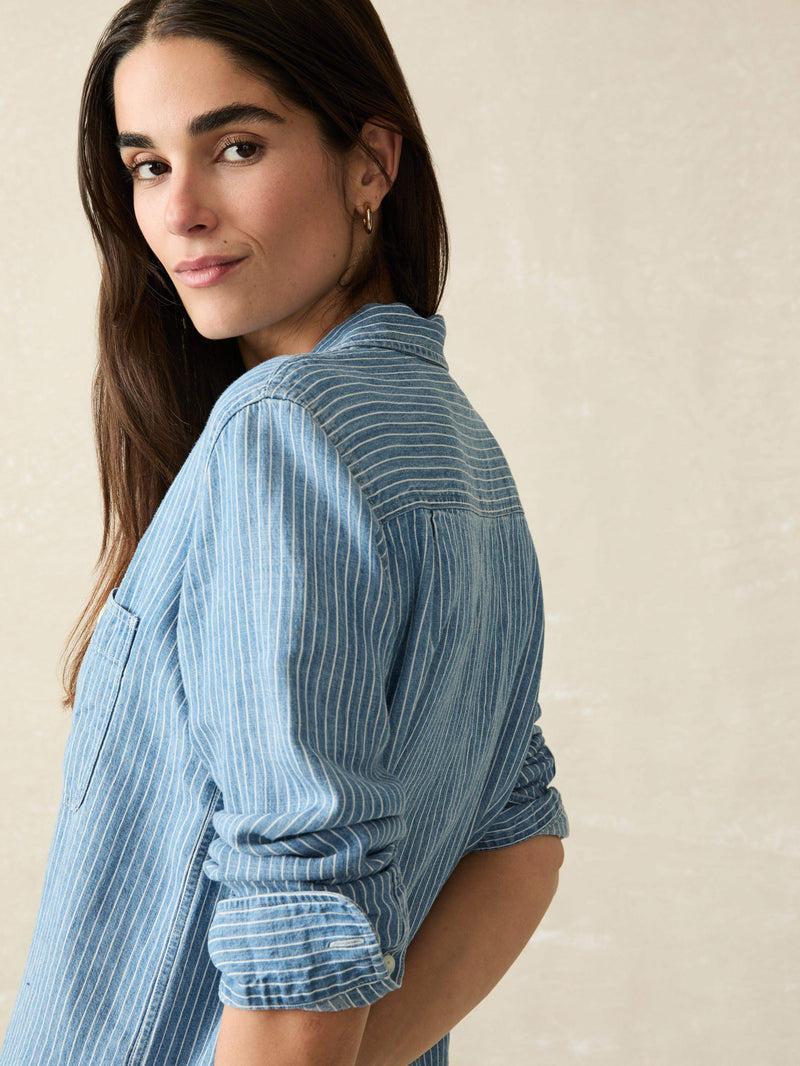 Tried & True Chambray Shirt - Aspen Stripe Wash Female Product Image