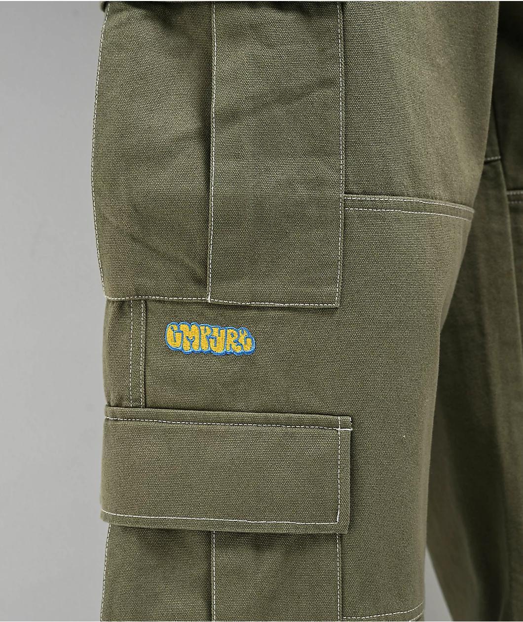 Empyre Canvas Deep Lichen Ultra Loose Double Cargo Pants Product Image