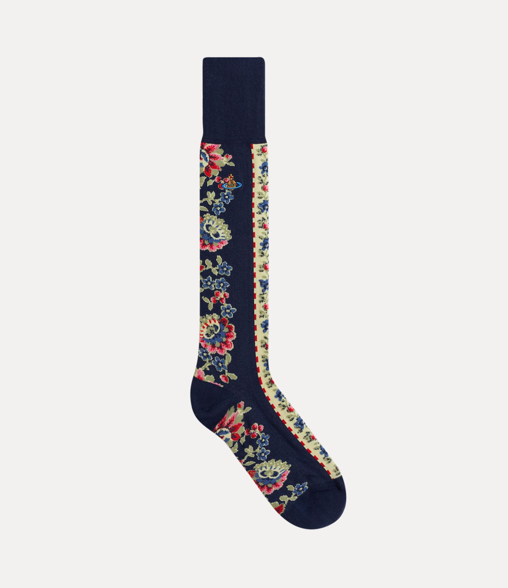 Flower Stripe High Socks Product Image