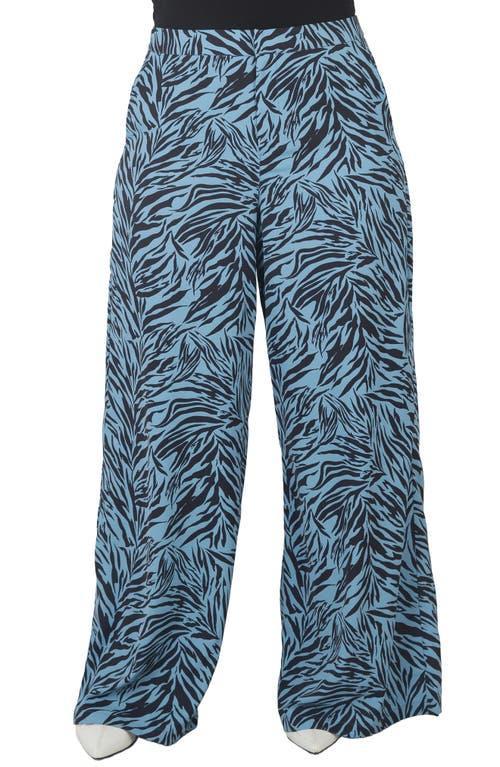 Womens Plus Size Printed High Waist Wide Leg Pants Product Image