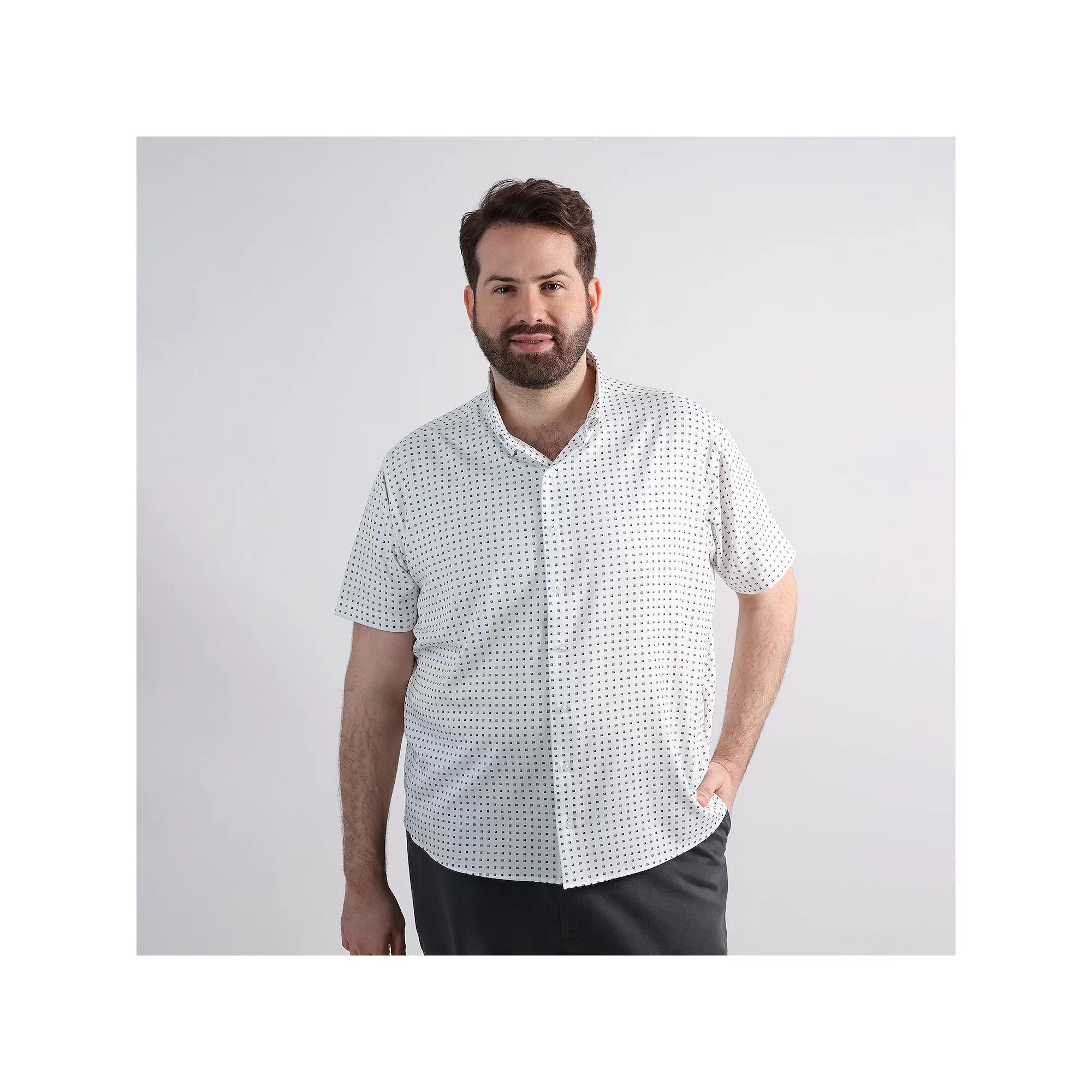 Big & Tall Haggar® Performance Short Sleeve Button-Down Shirt, Men's,  Product Image