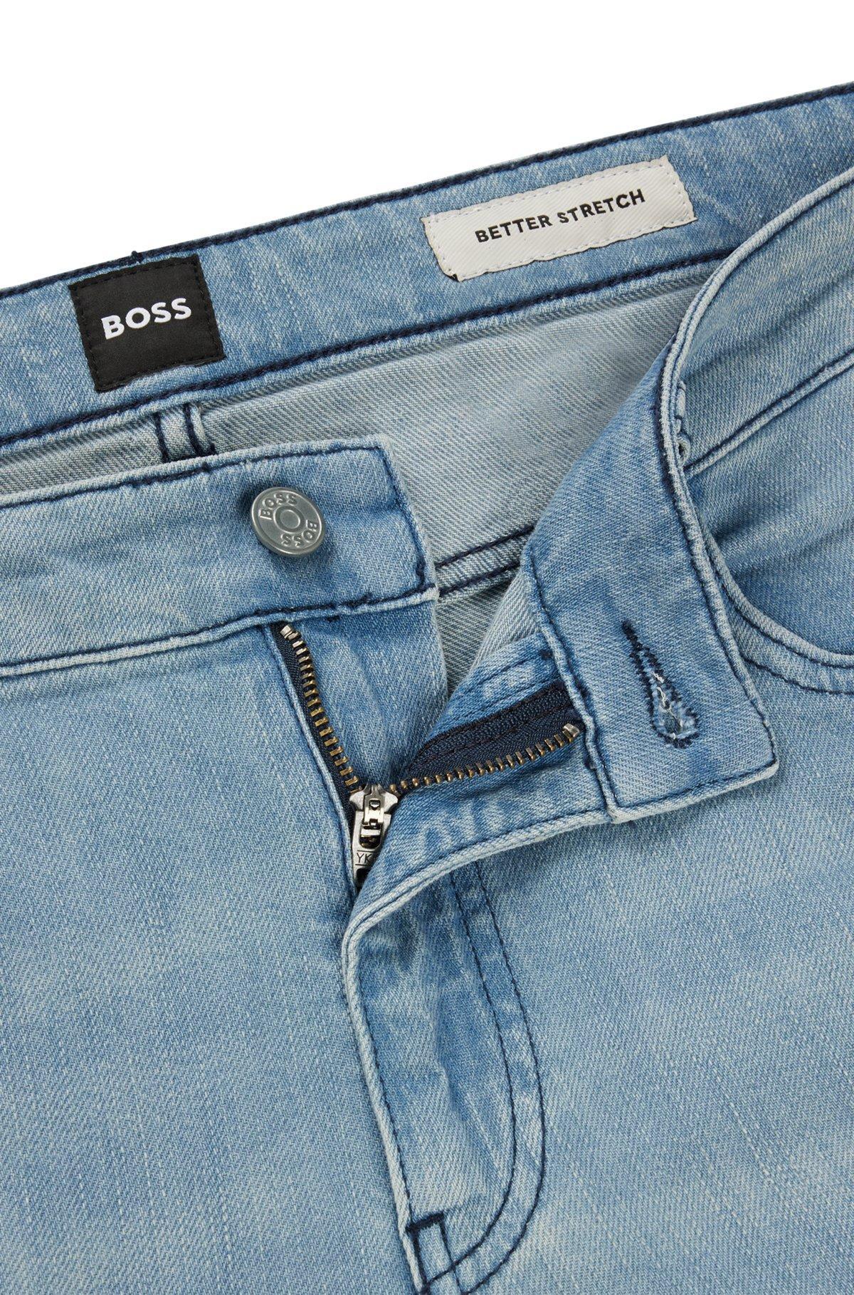 Slim-fit jeans in blue mechanical-stretch denim Product Image