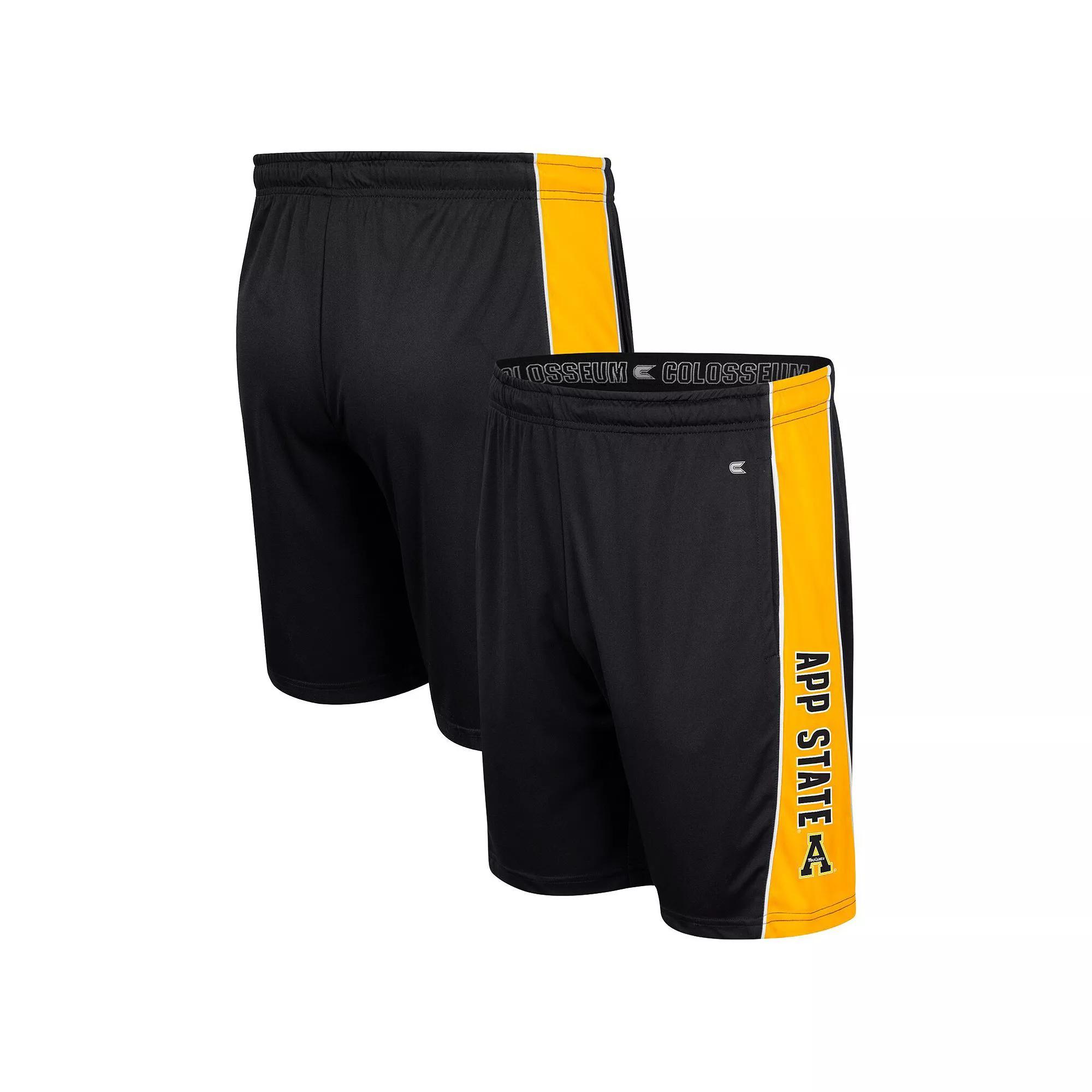Men's Colosseum Black Appalachian State Mountaineers Panel Shorts, Size: Medium, App Black Product Image