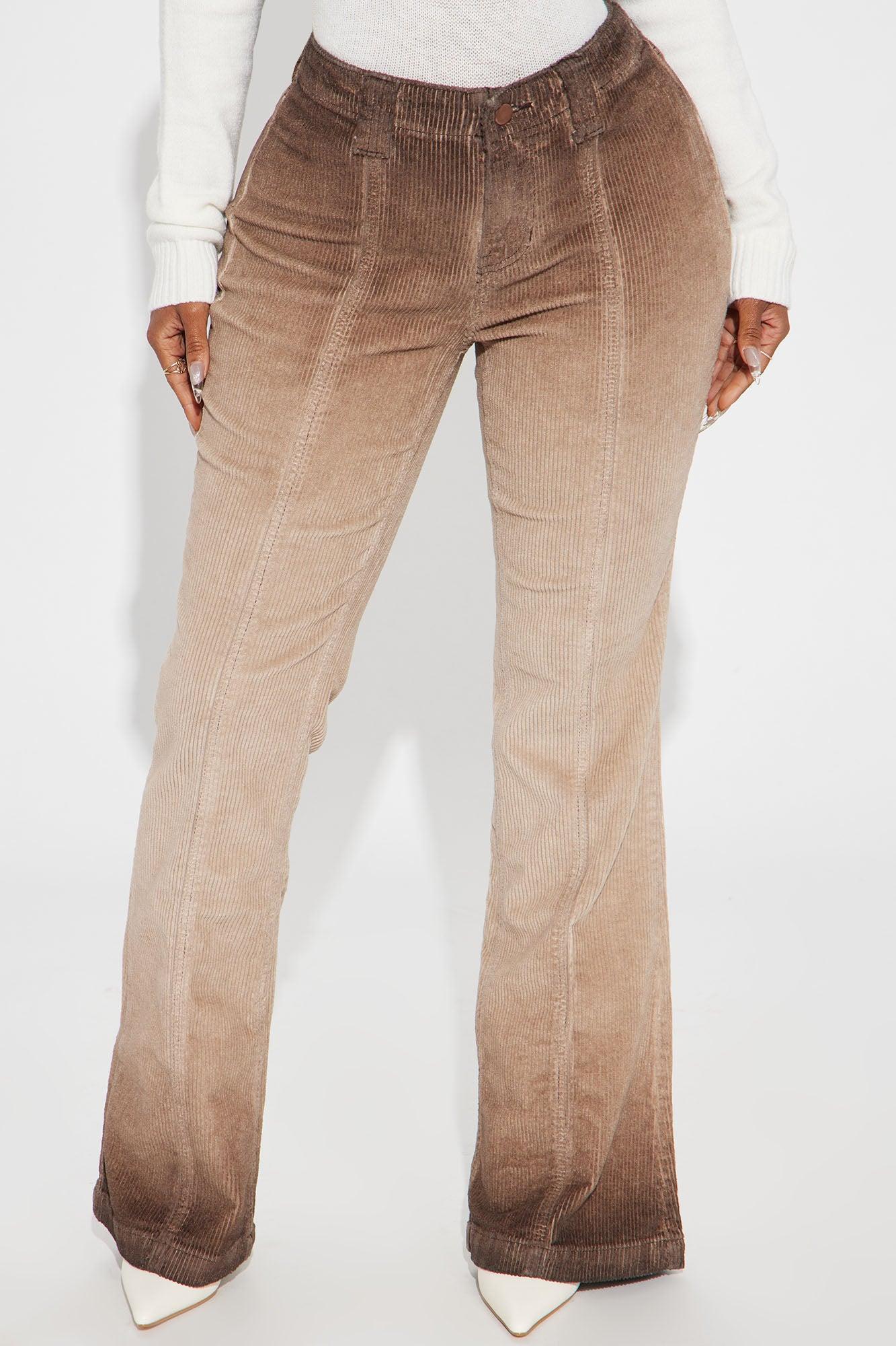 Stacy Corduroy Flare Pant - Brown/combo Product Image