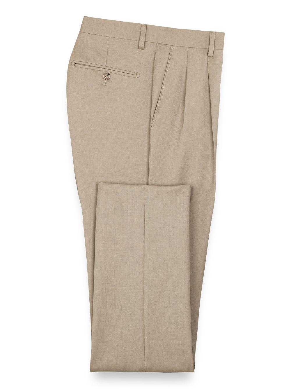 Wool Gabardine Pants - Tan Product Image