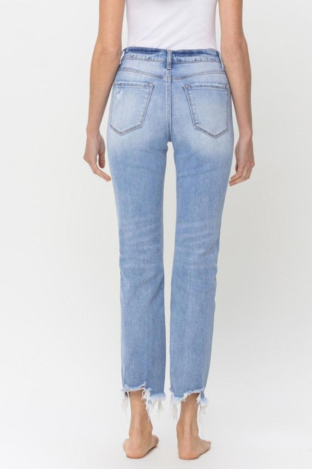 Crop Slim Straight Jeans Product Image