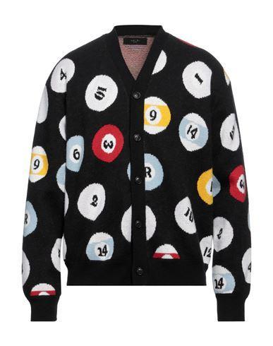 AMIRI All-over Embroidered Cashmere Cardigan In Black Product Image