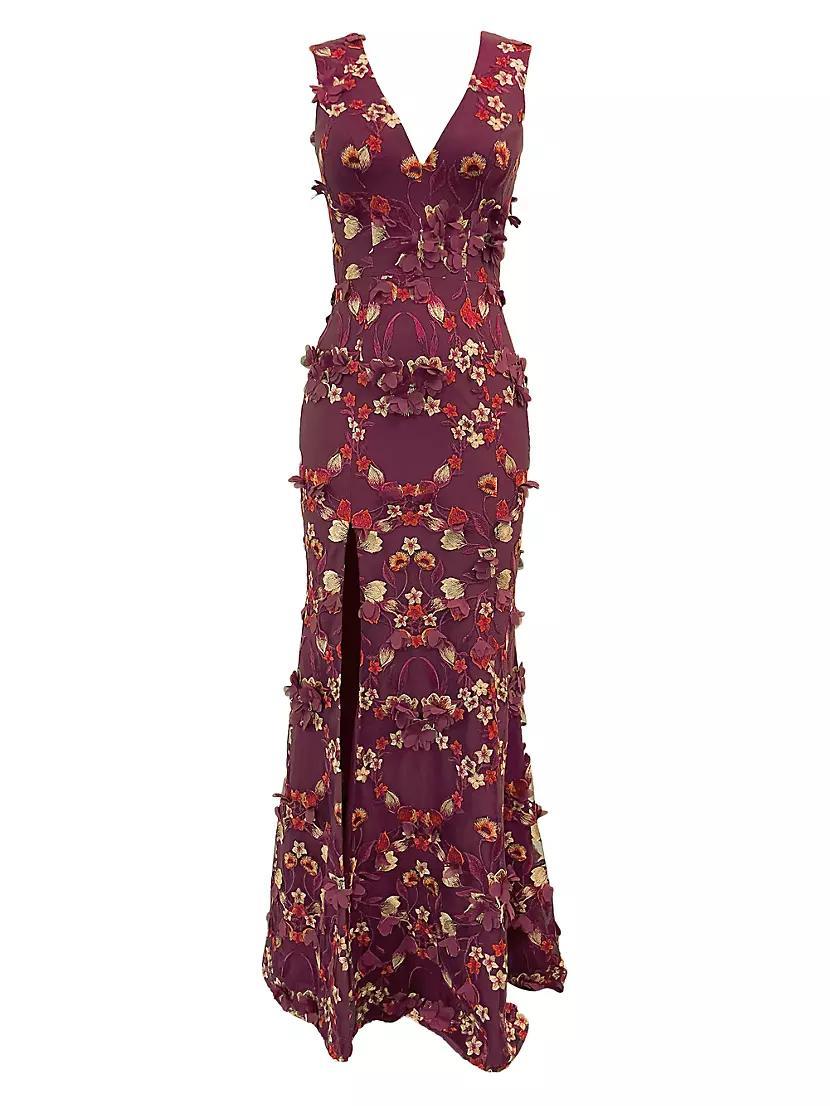 Womens Sandra Floral-Embroidered Gown Product Image