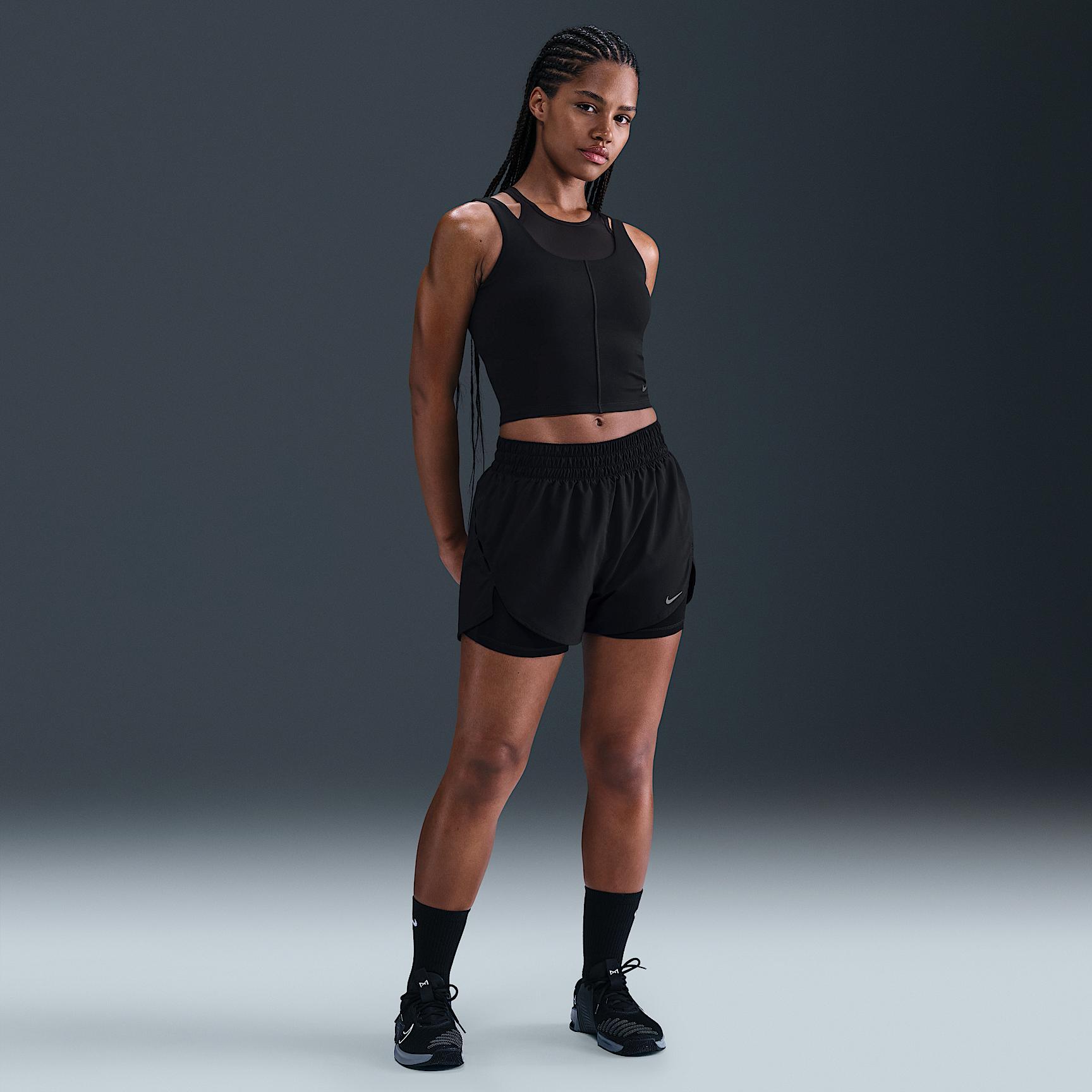 Nike Womens One Fitted Dri-FIT Cropped Tank Top | HV3653-652 Product Image