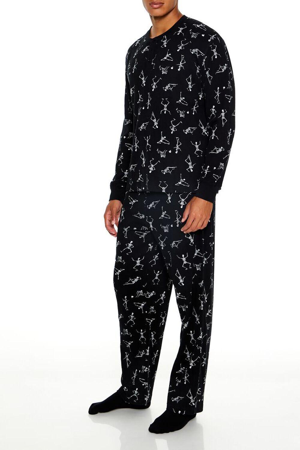 Sweater-Knit Skeleton Top & Pants Pajama Set | Forever 21 Product Image