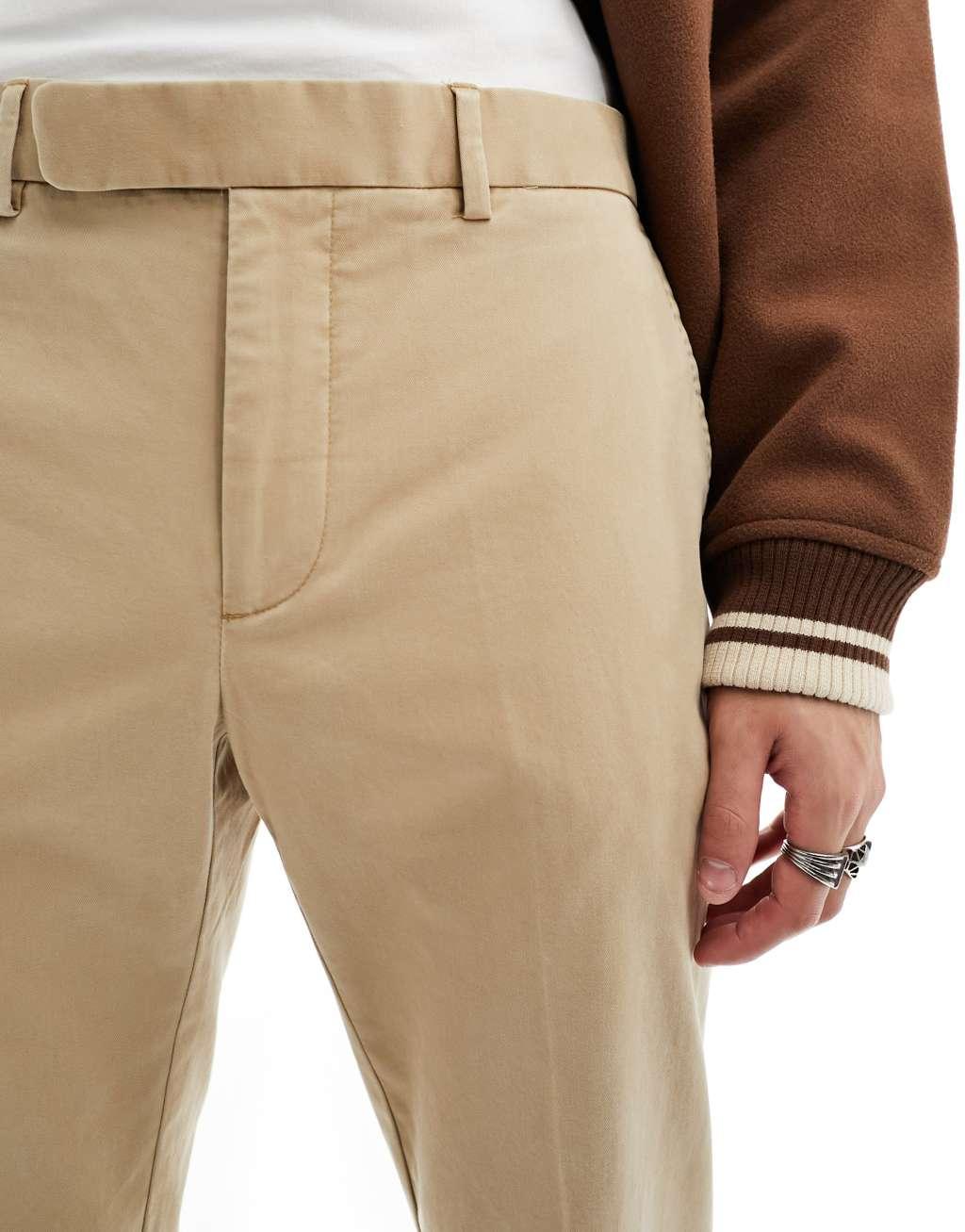 Polo Ralph Lauren Chester tailored cotton stretch chino pants in tan Product Image