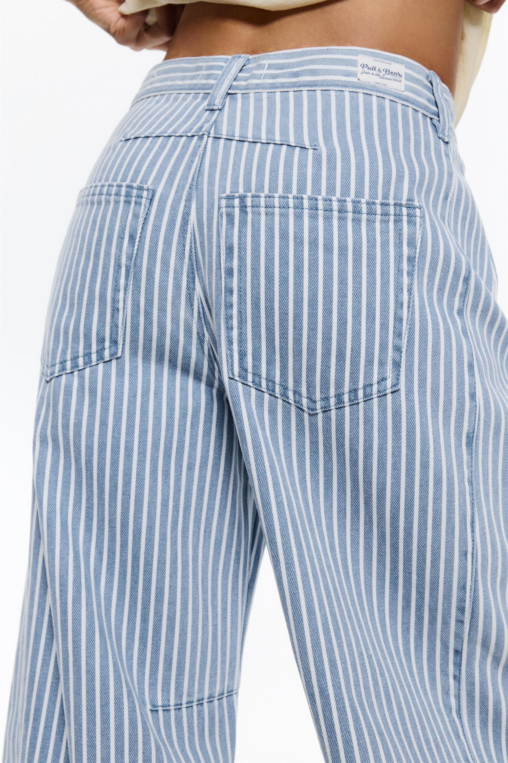 Striped balloon jeans Product Image