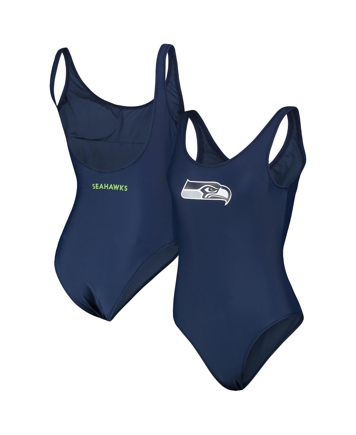 Womens G-iii 4Her by Carl Banks Navy Seattle Seahawks Making Waves One-Piece Swimsuit Product Image