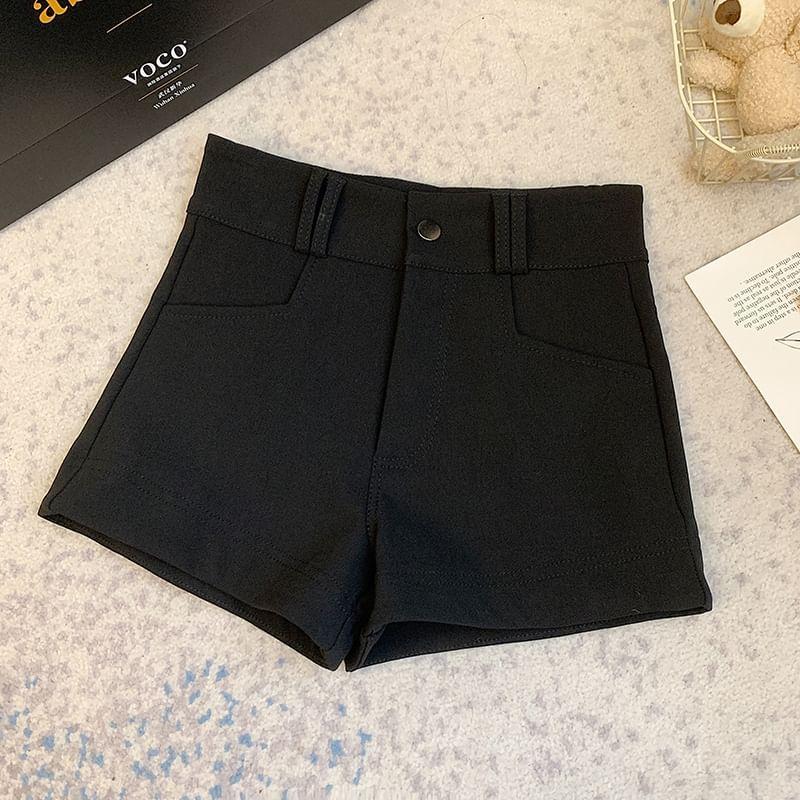 Low Rise Plain Hot Pants Product Image