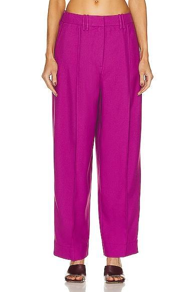 Ganni Pleated Pant in Purple Product Image