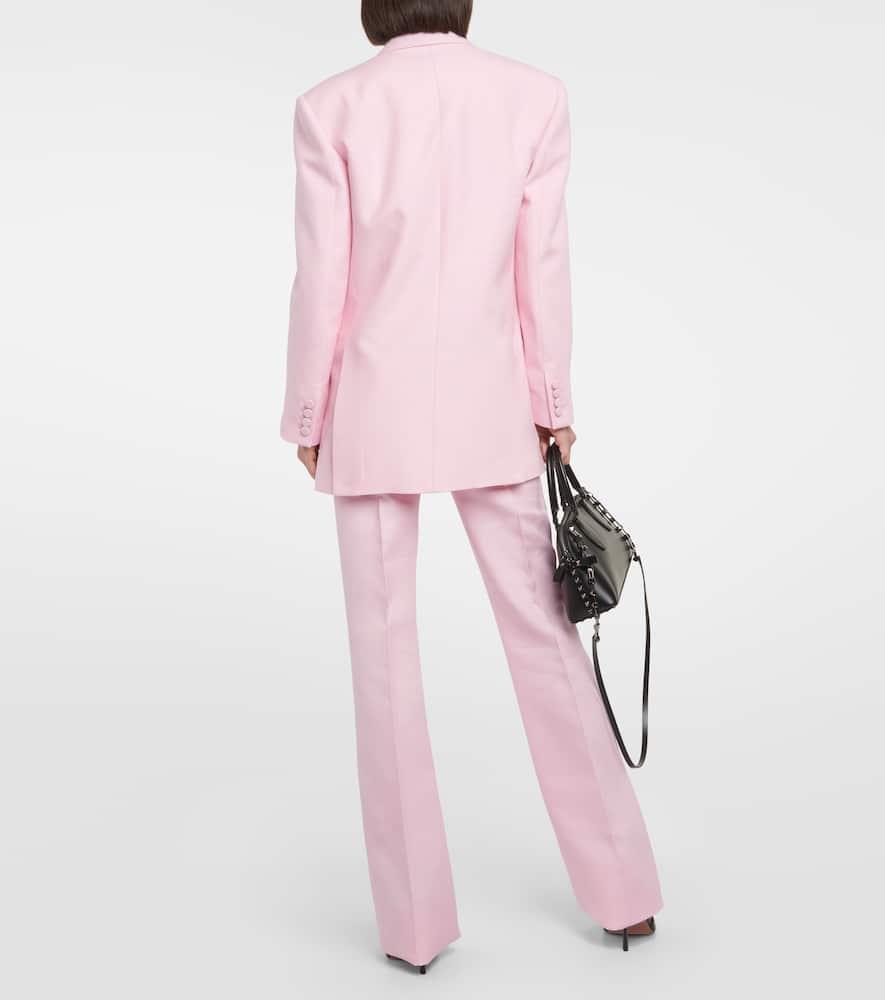 VALENTINO Crêpe Couture Double-breasted Blazer In Pink Product Image