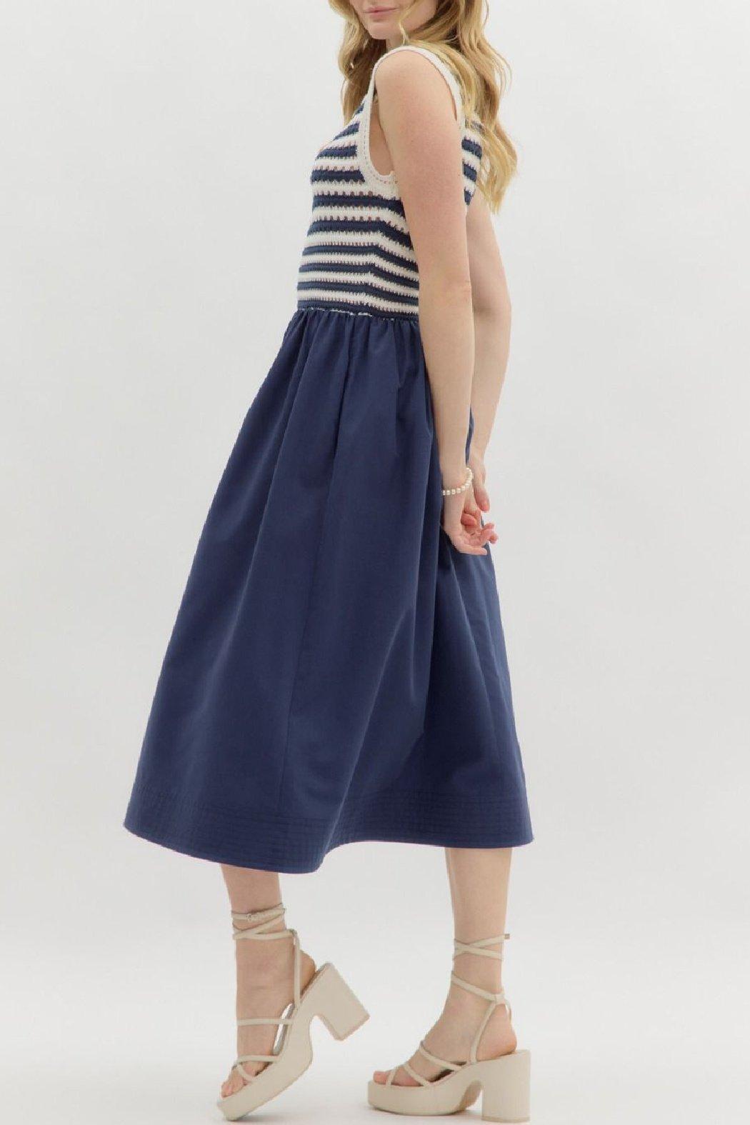 Sleeveless Striped Midi Product Image