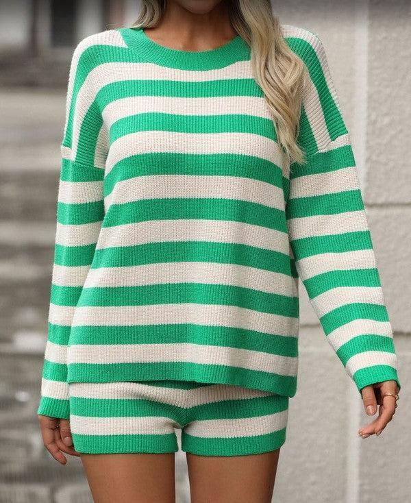 Striped long sleeve 2 piece set Product Image