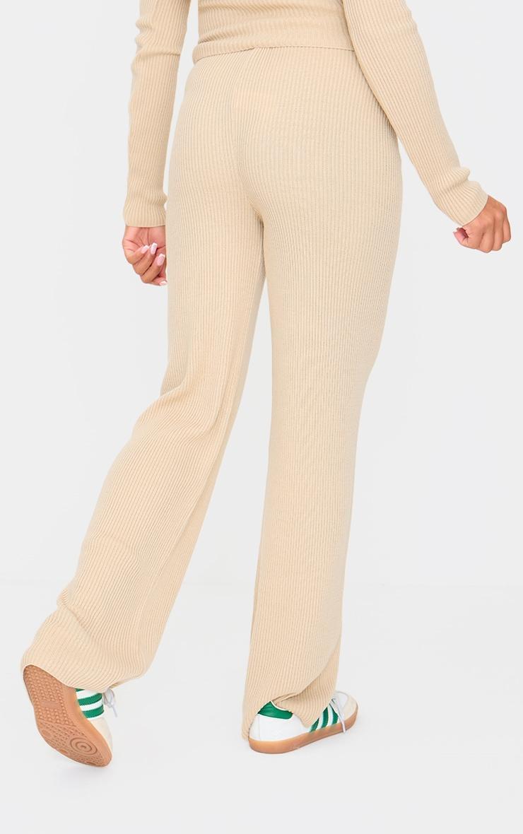 Maternity Oatmeal Rib Knit Straight Leg Pants Product Image