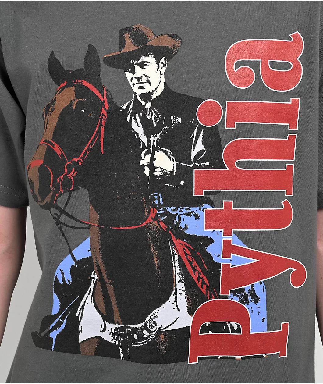 Pythia Vintage Cowboy Charcoal T-Shirt Product Image