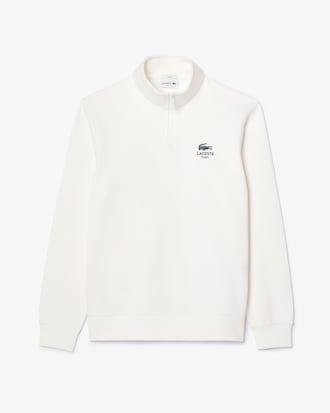 High Neck Zip-Up Print Sweatshirt Product Image