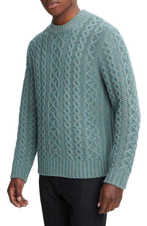 Mens Aran Wool & Cashmere Cable-Knit Sweater Product Image